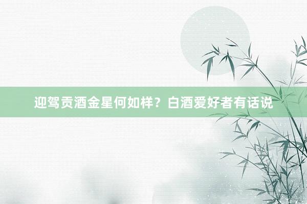 迎驾贡酒金星何如样？白酒爱好者有话说